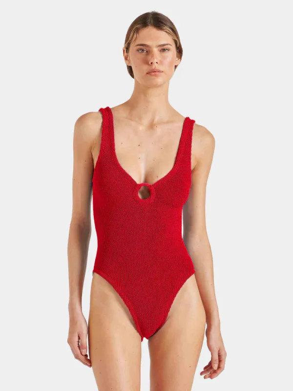 HUNZA G CELINE ONE PIECE RED