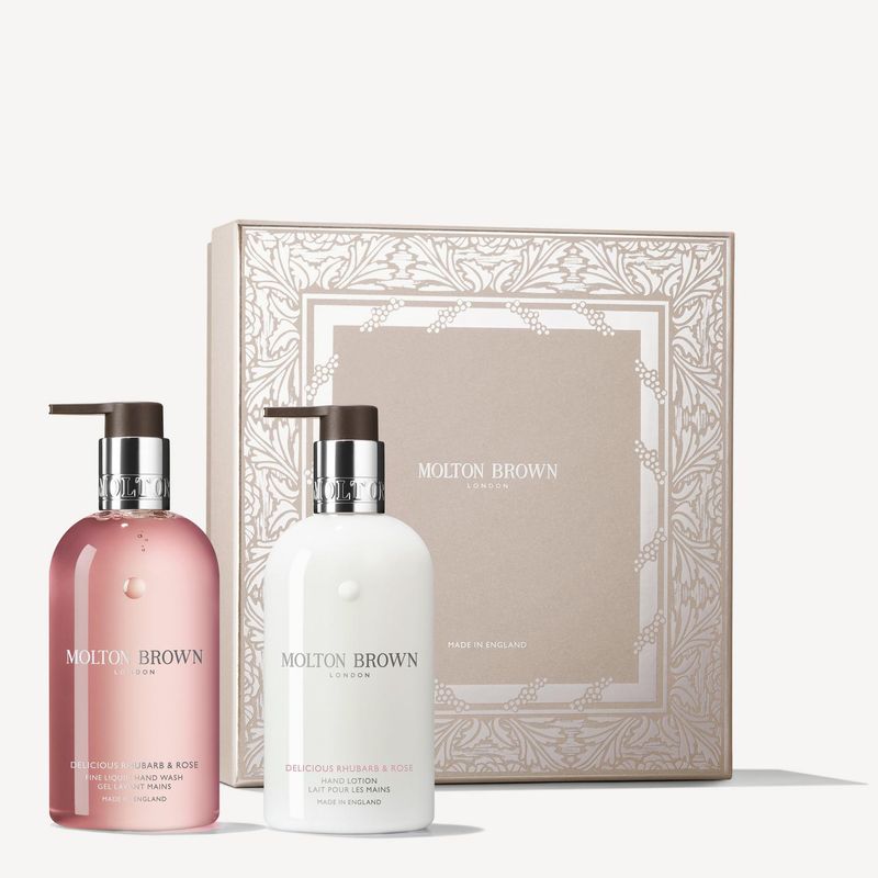 MOLTON BROWN DELICIOUS RHUBARB &amp; ROSE HAND CARE COLLECTION