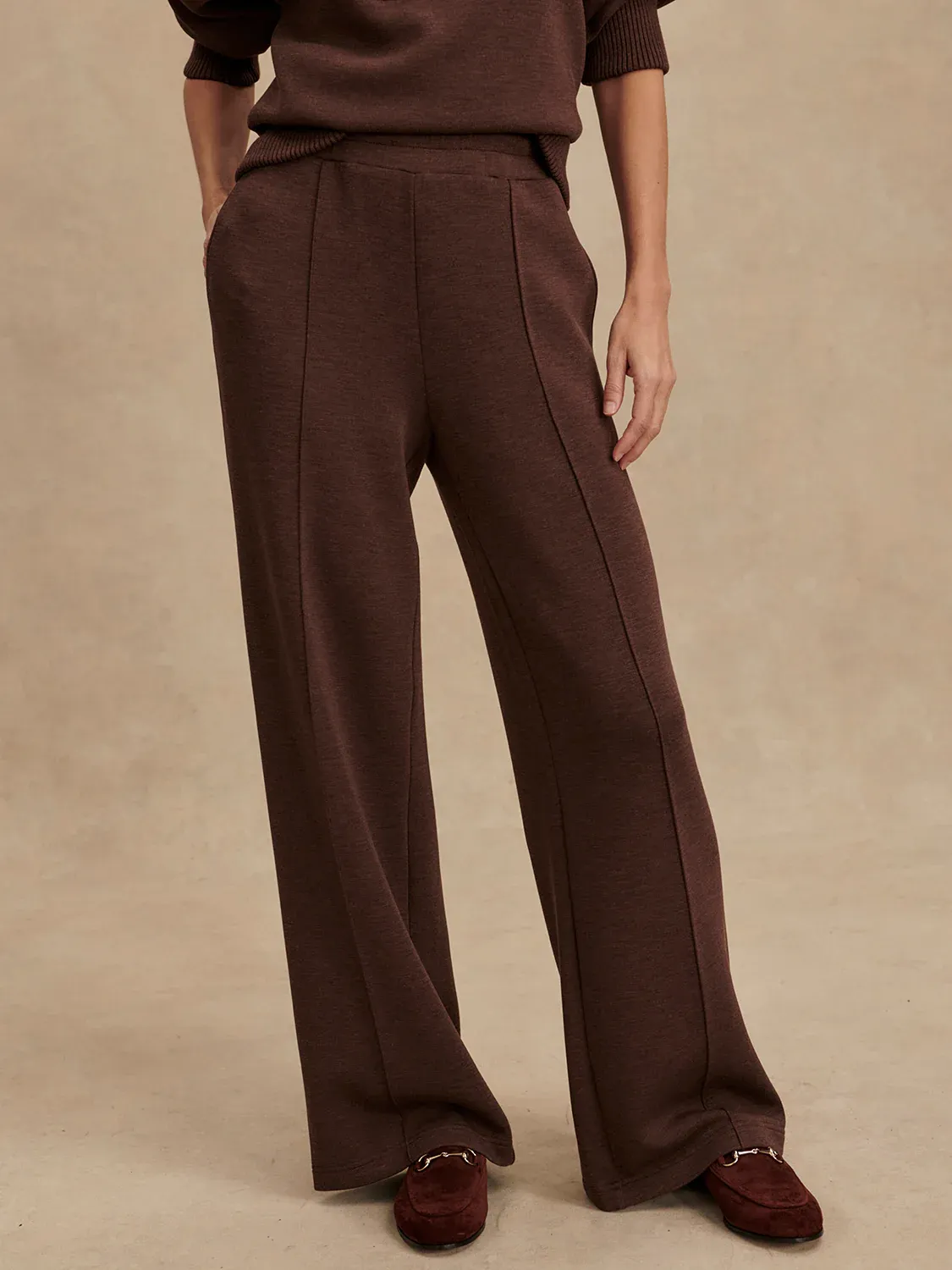 Varley the wide leg pant 28 coffee bean