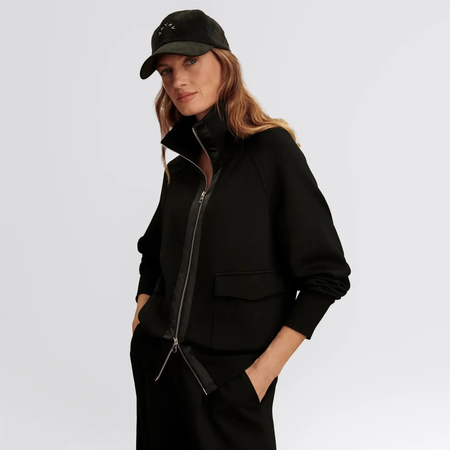 Varley roxbury zip throughblack