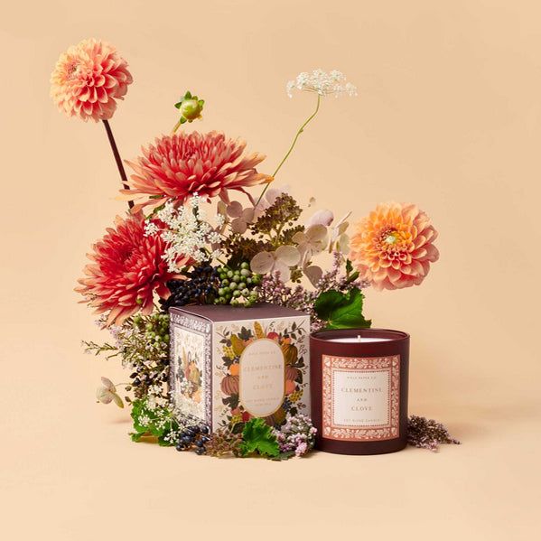 Riffle Paper Clementine &amp; Clove 9 oz Glass Candle
