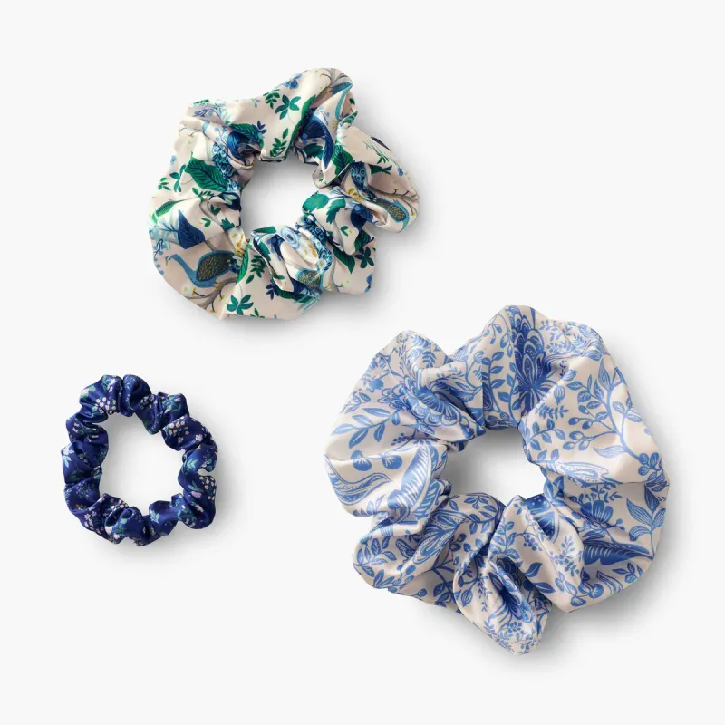 Riffle Paper Peacock Scrunchie Set