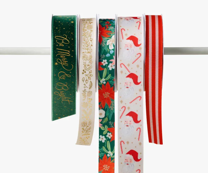Riffle Paper Be Merry &amp; Bright Ribbon Set of 5