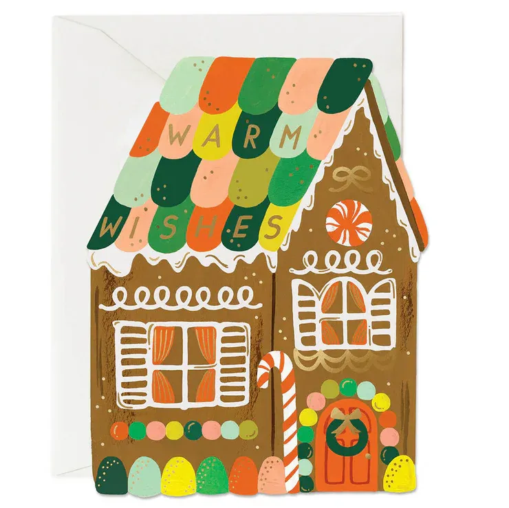 Riffle Paper Gingerbread House Card