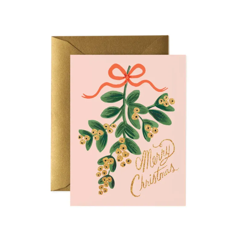 Riffle Paper Mistletoe Christmas Card