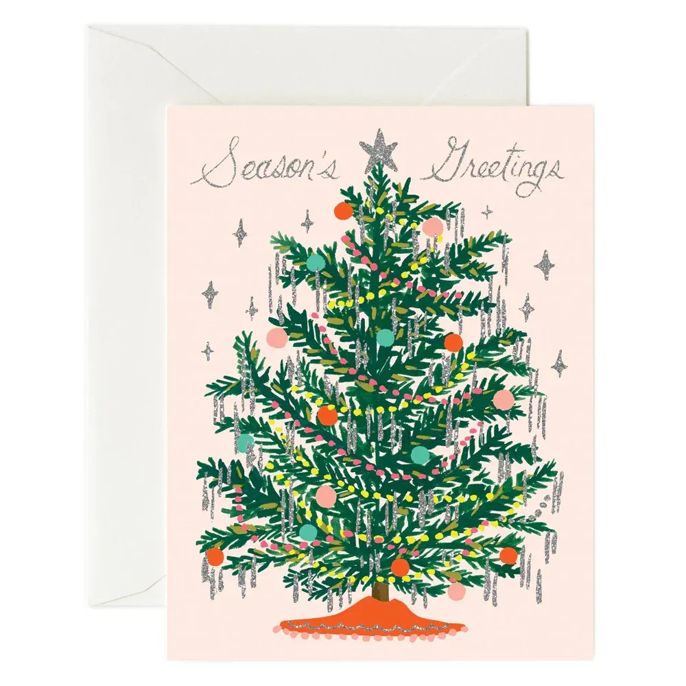 Riffle Paper Tinsel Tree Card