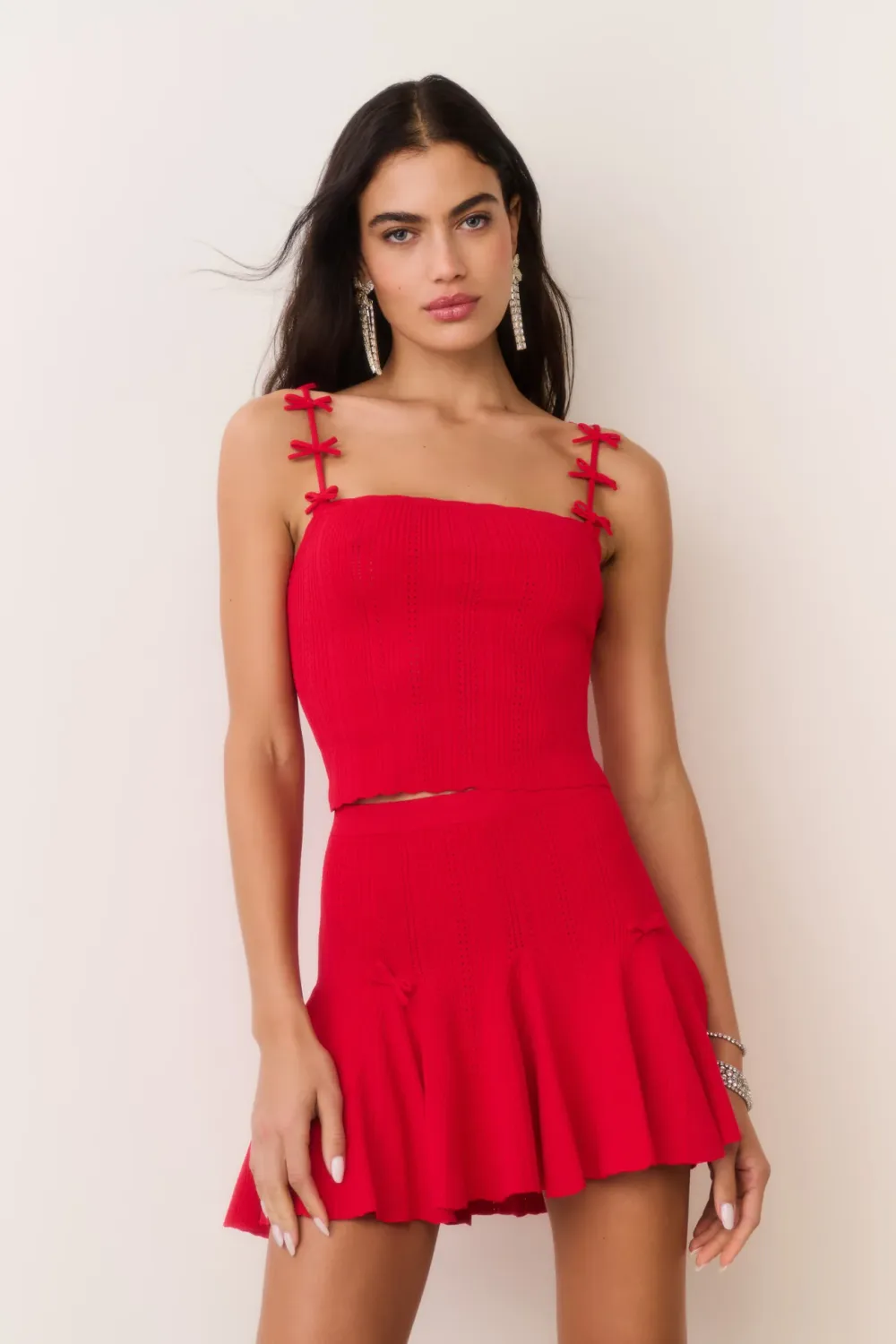 LOVE SHACK FANCY GARRETT TOP CANDY APPLE