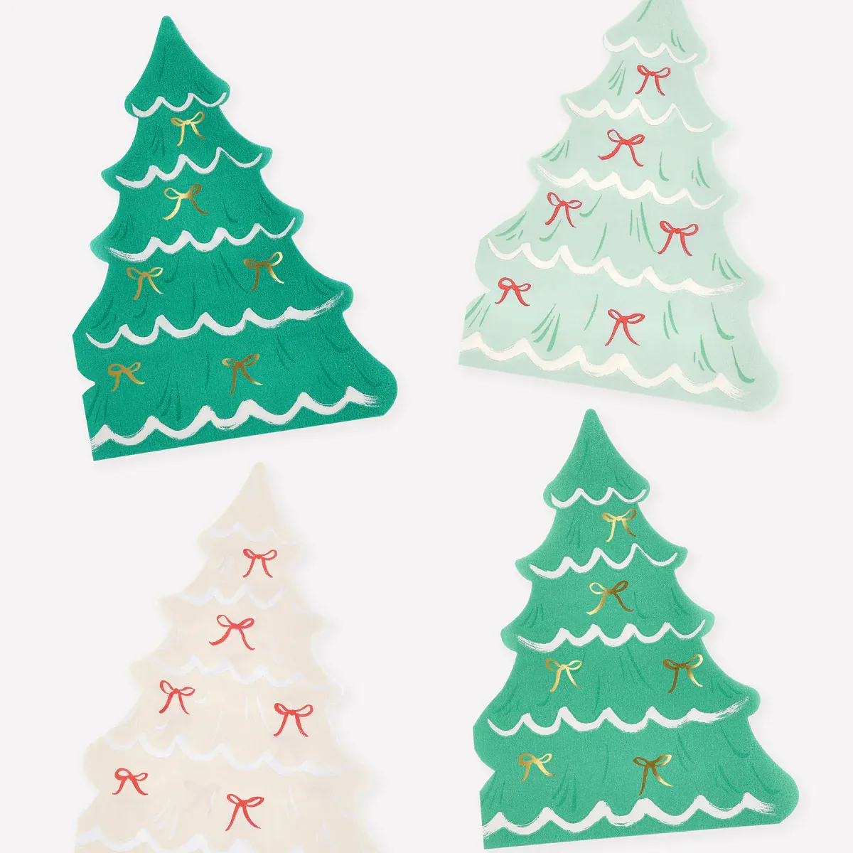 MERI MERI CHRISTMAS TREE WITH BOWS NAPKINS
