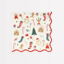 MERI MERI JOLLY CHRISTMAS LARGE NAPKINS