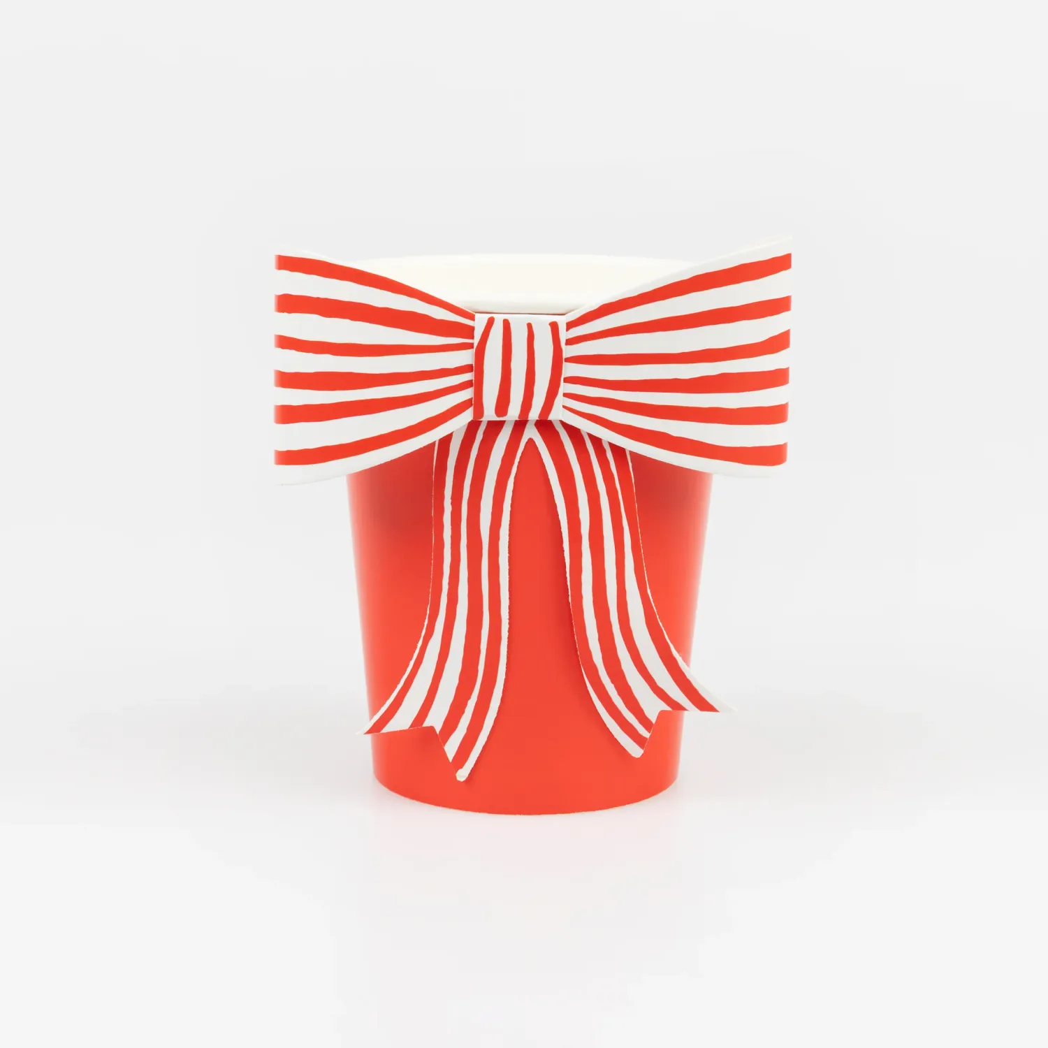 MERI MERI RED &amp; WHITE STRIPY BOW CUPS