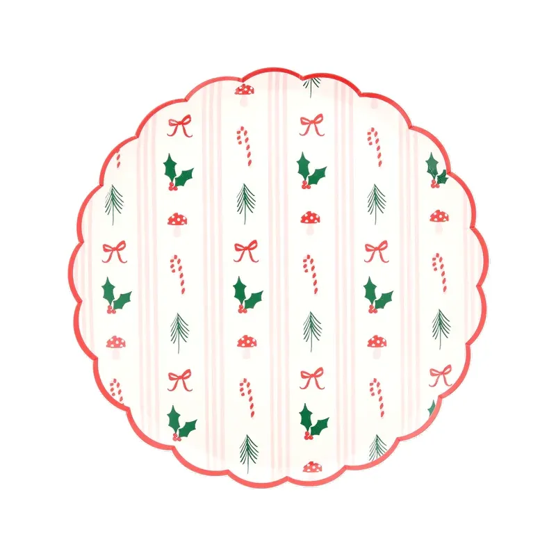 MERI MERI FESTIVE ICON STRIPES SIDE PLATES
