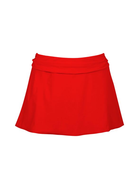 KARLA COLLETTO Basic A-Line Skirt Cherry Red