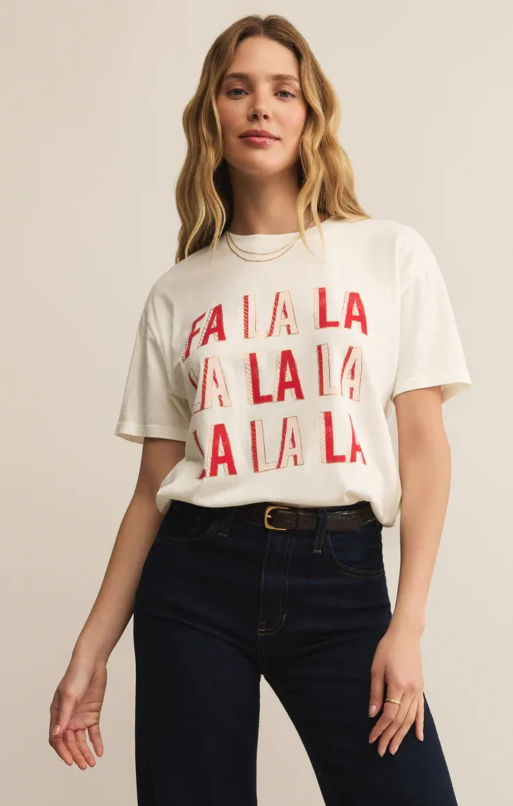 Z Supply Falalala Boyfriend Tee Sea Salt