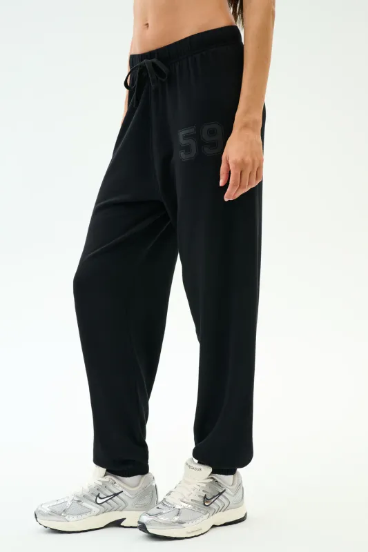 SPLITS 59 ANDIE OVERSIZED FLEECE SWEATPANT BLACK