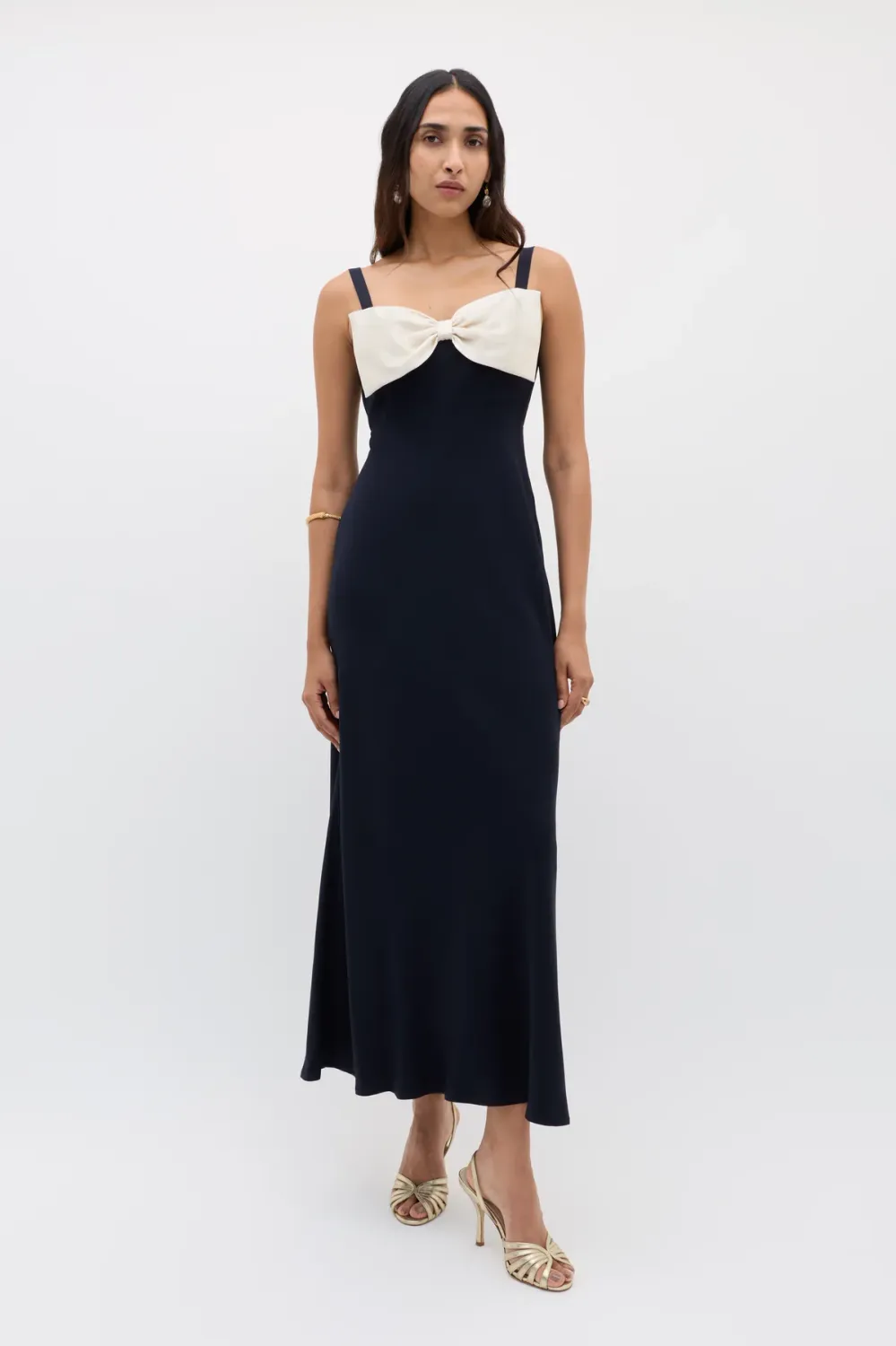 Rixo Melisse Dress Deep Navy