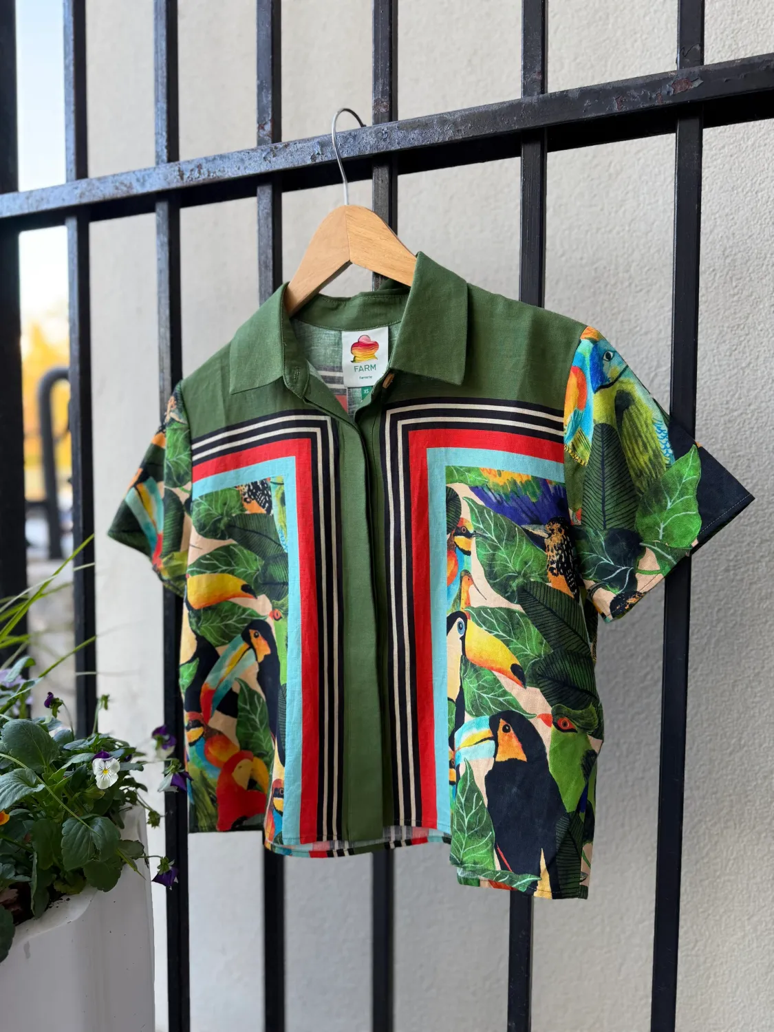 FARM RIO BIRD LEAVES SHIRT