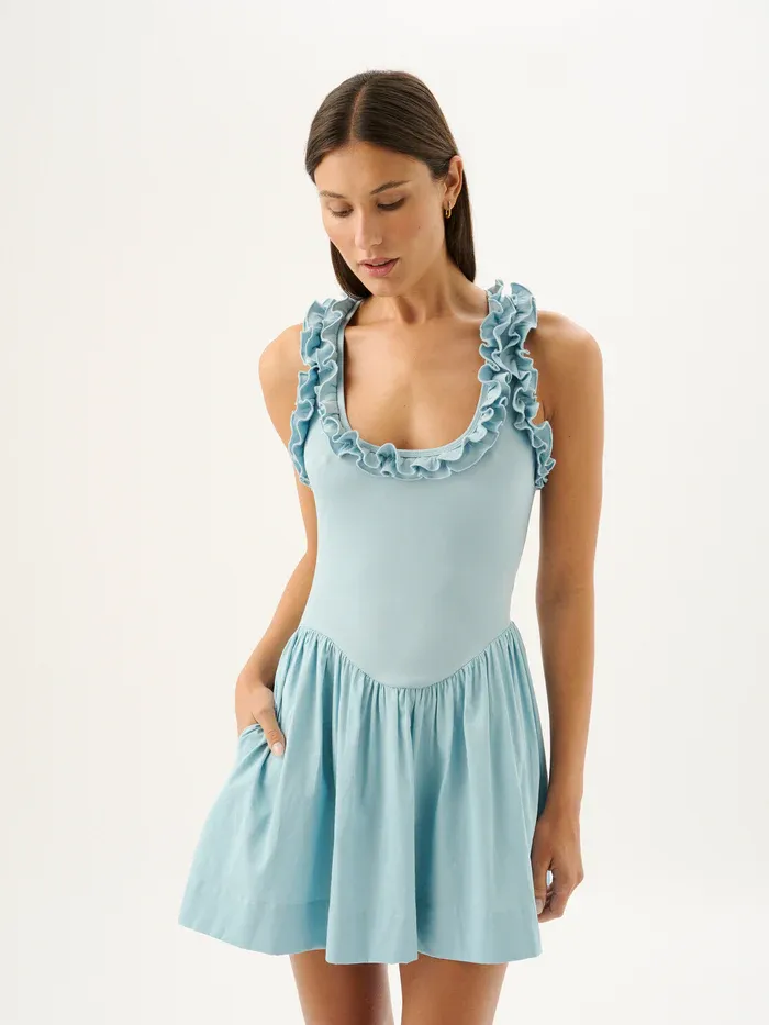 Roame Paloma Mini Dress SKY BLUE