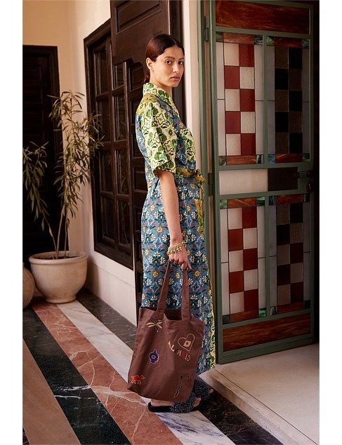 ALEMAIS ALI SPLICED SHIRTDRESS