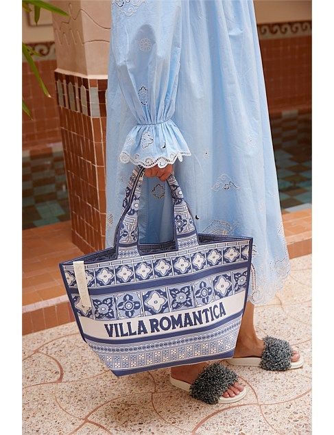 ALEMAIS VILLA ROMANTICA JACQUARD MAXI TOTE
