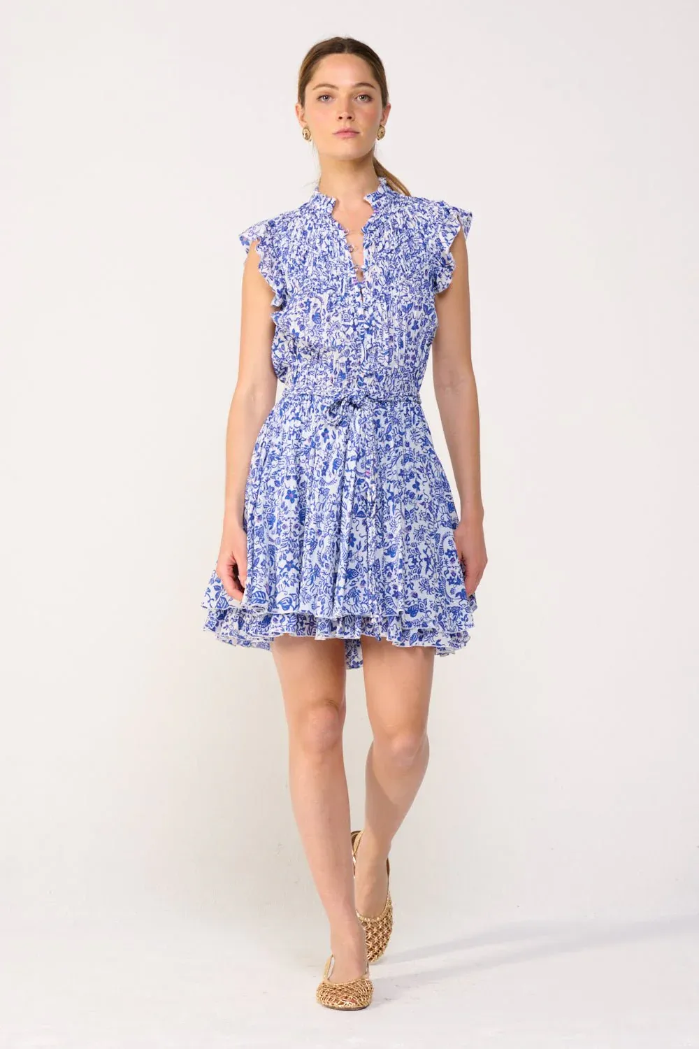POUPETTE ST BARTH MINI DRESS CALLIE V BLUE TIARE