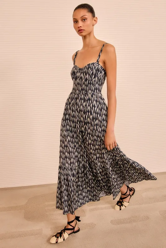 Ulla Johnson Nadine Cami Midi Dress GRAPHITE