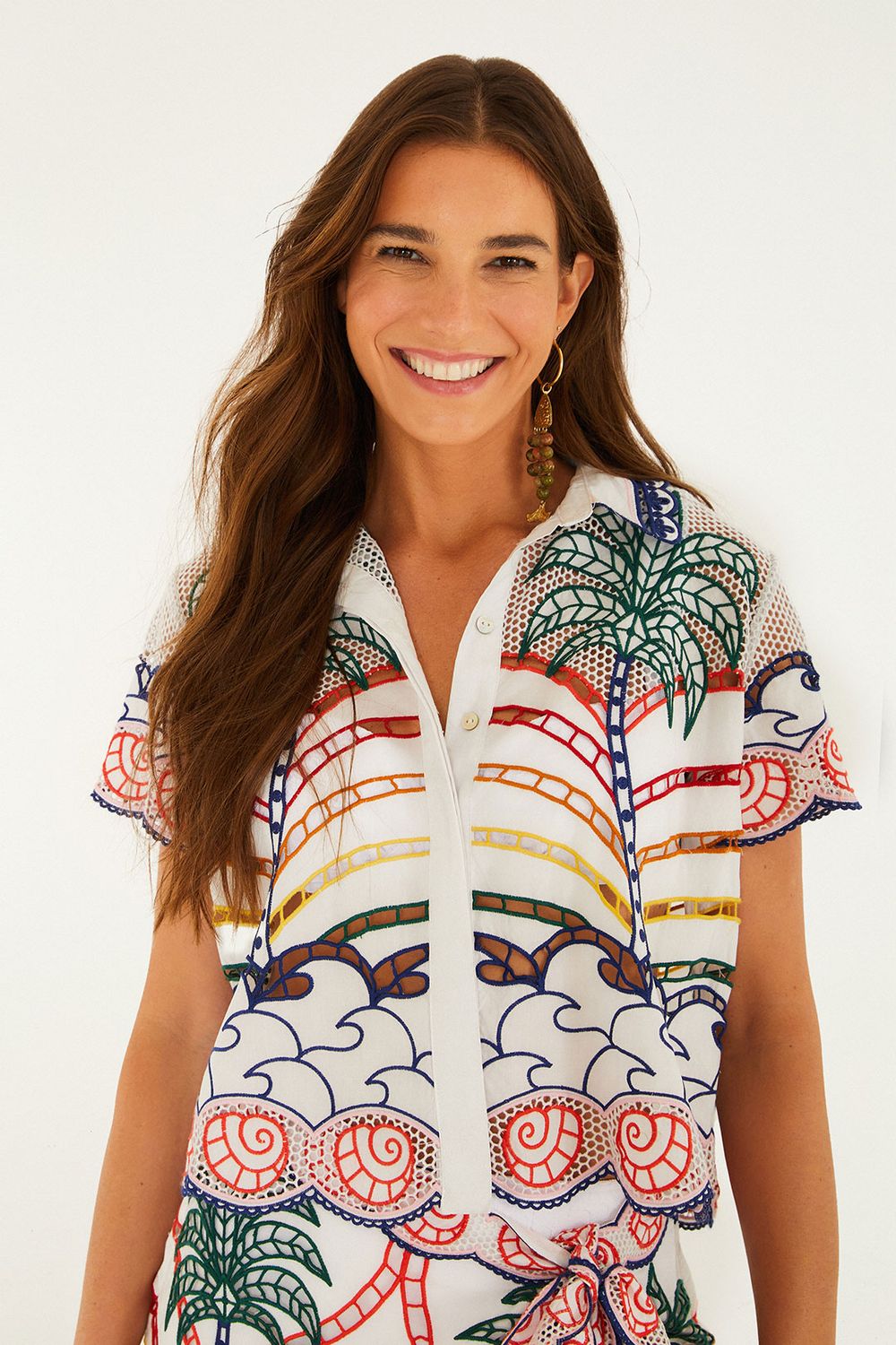 FARM RIO TROPICAL GRAPHIC RICHILIEU SHIRT