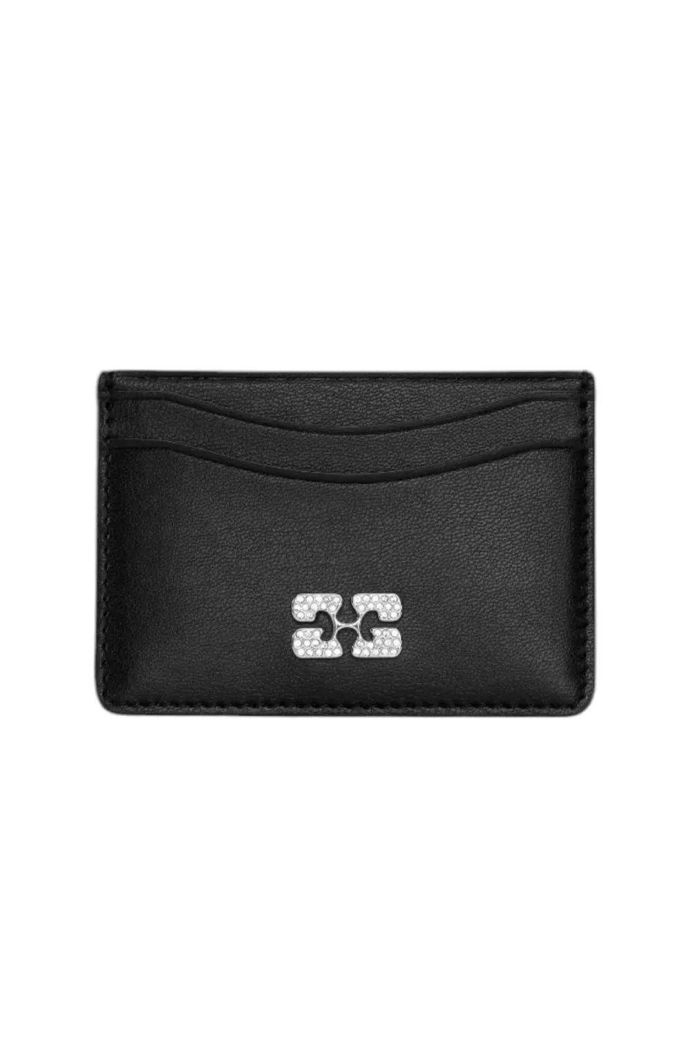 GANNI CARD HOLDER STRASS BLACK