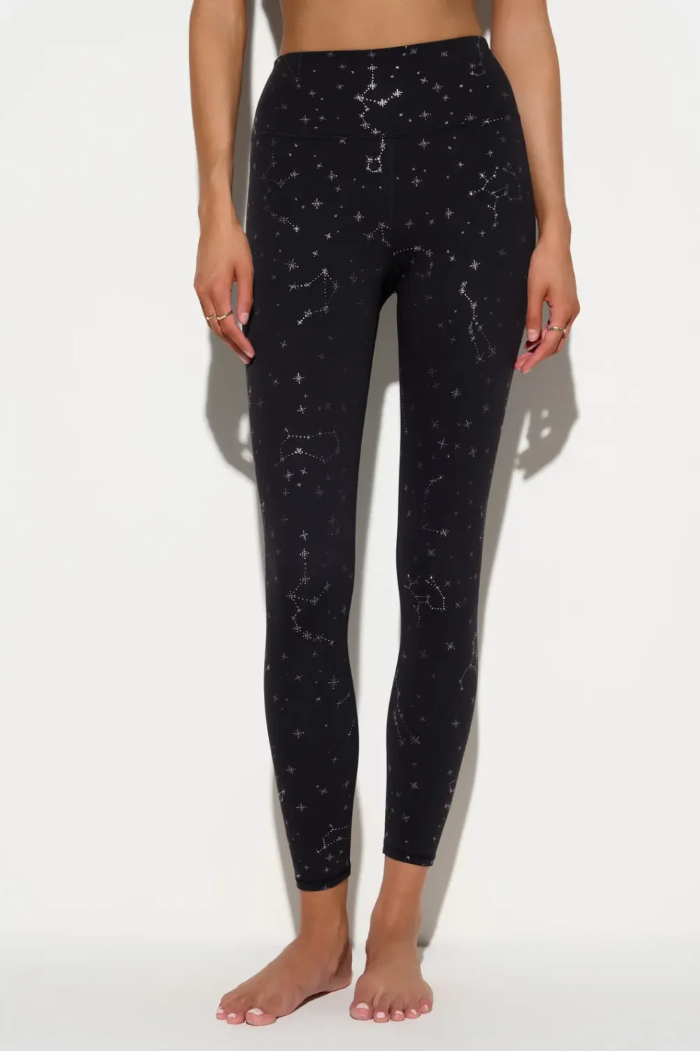 Spiritual Gangster blk zodiac print lotus legging black