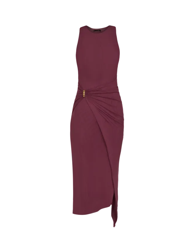 Vix solid catalina md dress purple