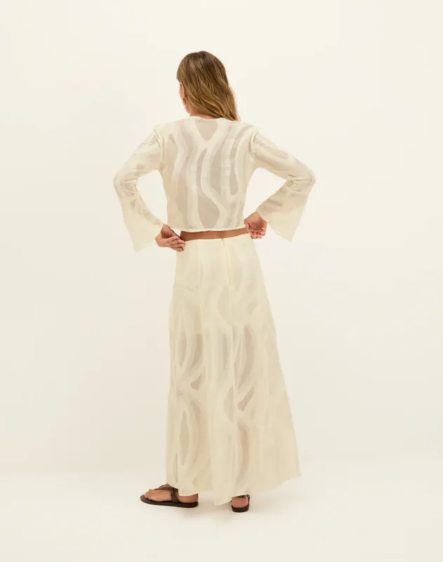 Vix solid avila lg skirt multi