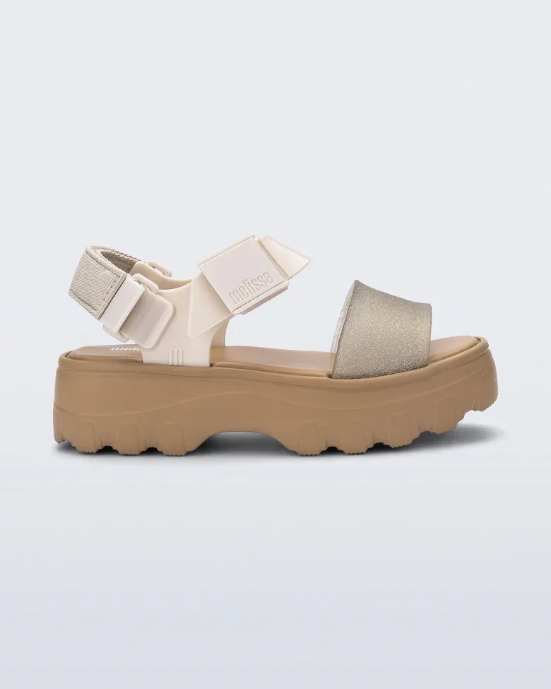 MELISSA KICK OFF SANDAL BEIGE/GLITTER