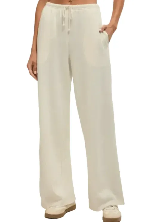 Z Supply Downtown Wide Leg Sweatpant Cloud