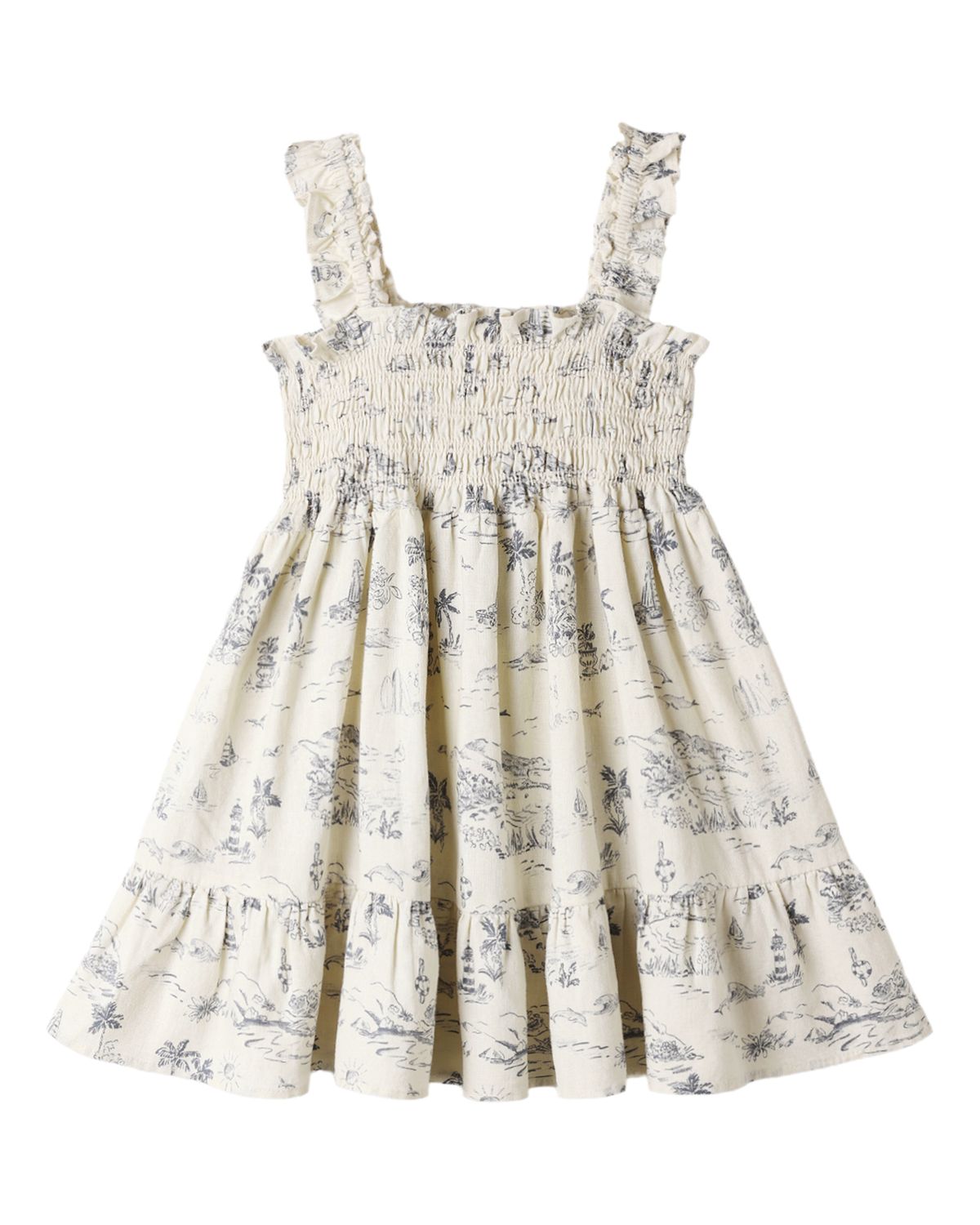 RYLEE &amp; CRU SUTTON DRESS OCEAN TOILE