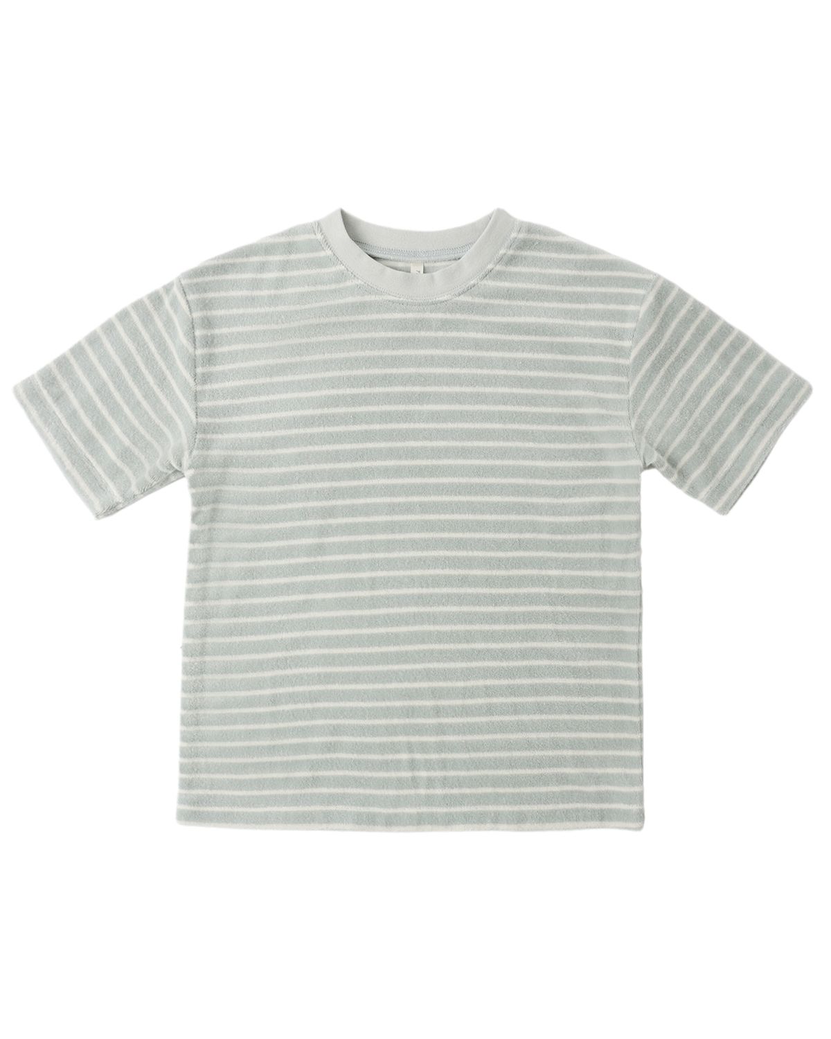 RYLEE &amp; CRU TERRY RELAXED TEE SEAFOAM STRIPE
