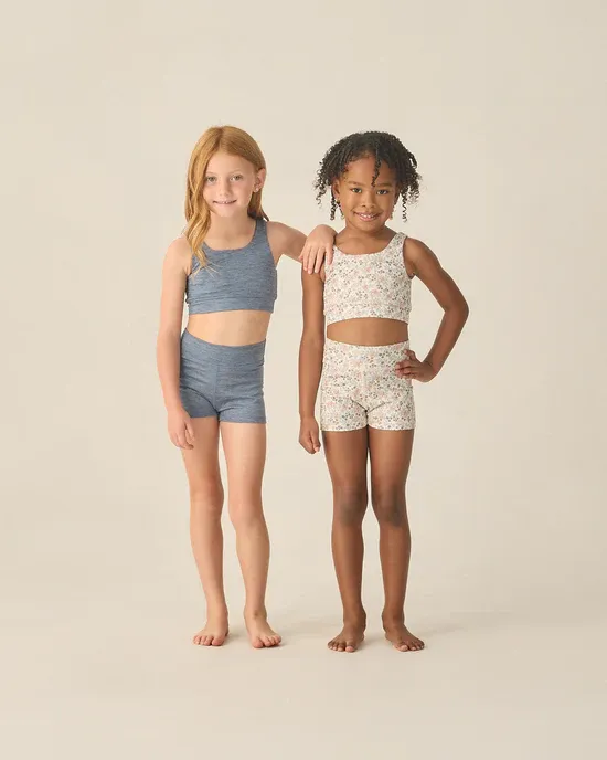RYLEE &amp; CRU SHORTIE SHORT HEATHERED MARINE