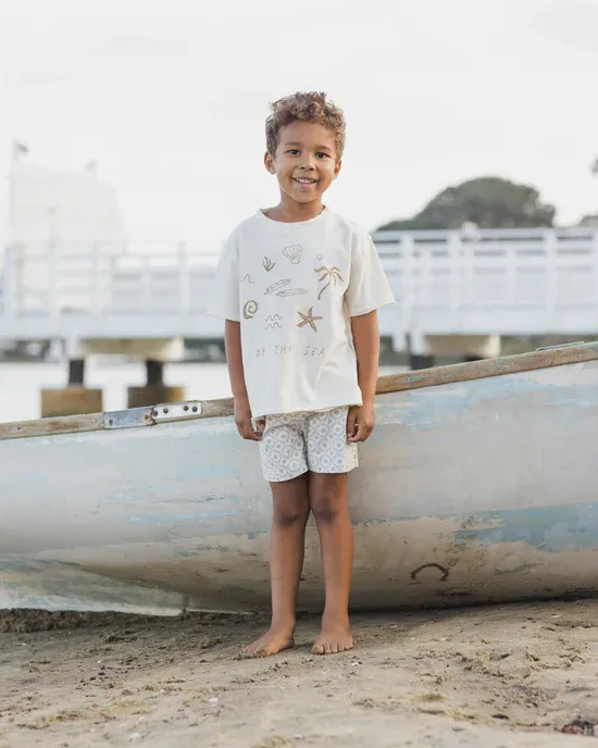 RYLEE &amp; CRU RAW EDGE TEE OF THE SEA