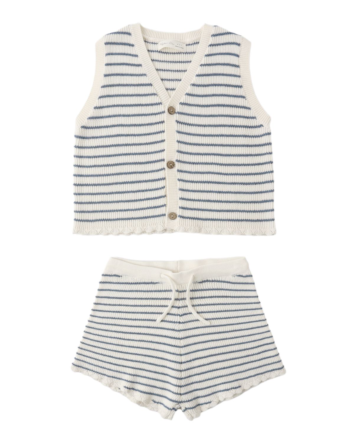 RYLEE &amp; CRU KNIT VEST SET MARINE STRIPE