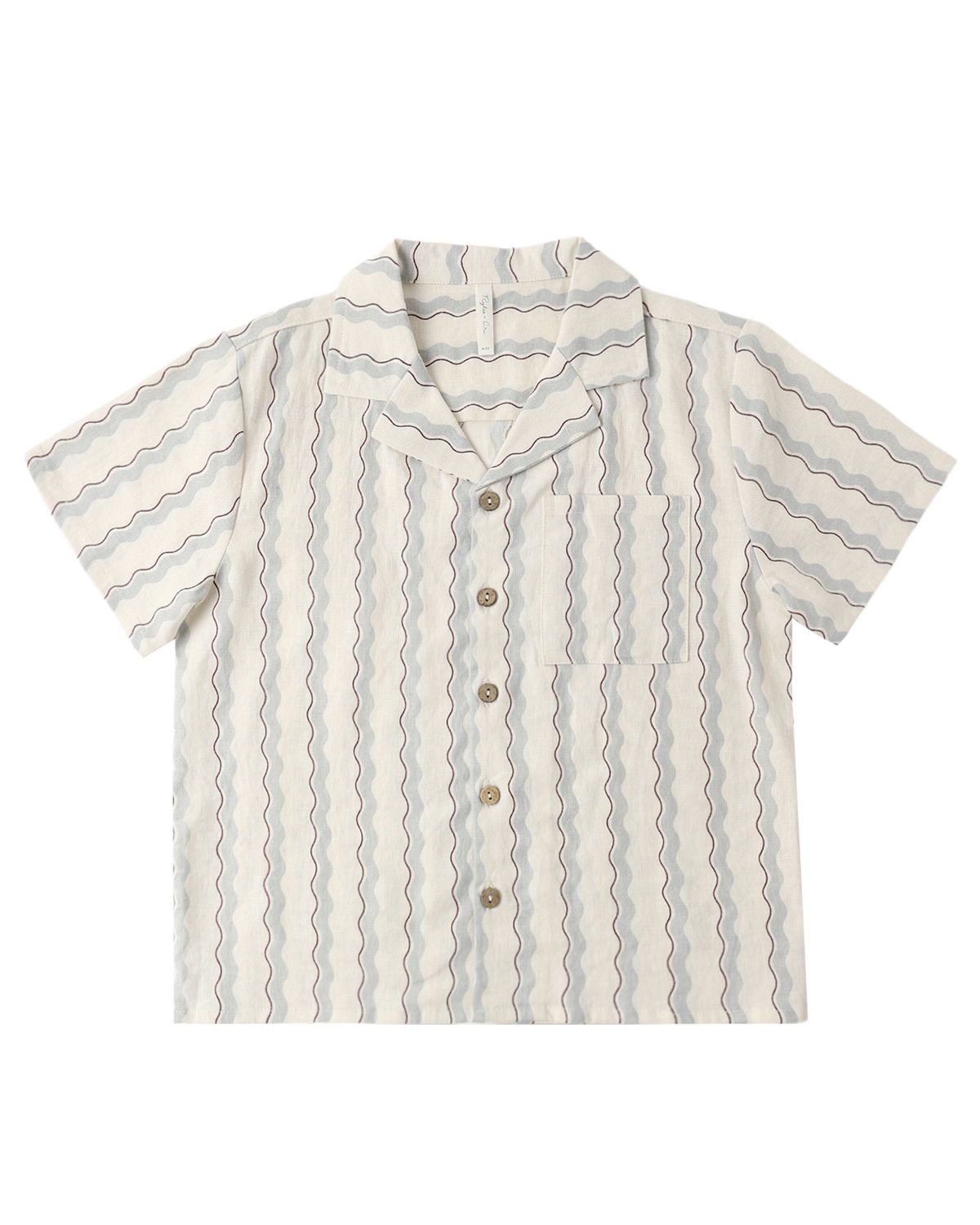 RYLEE &amp; CRU LAPEL COLLAR SHIRT WAVE STRIPE