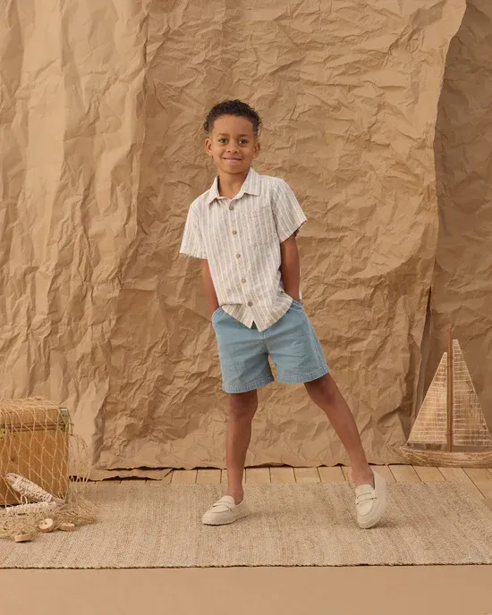 RYLEE &amp; CRU DAWSON SHORT WASHED BLUE