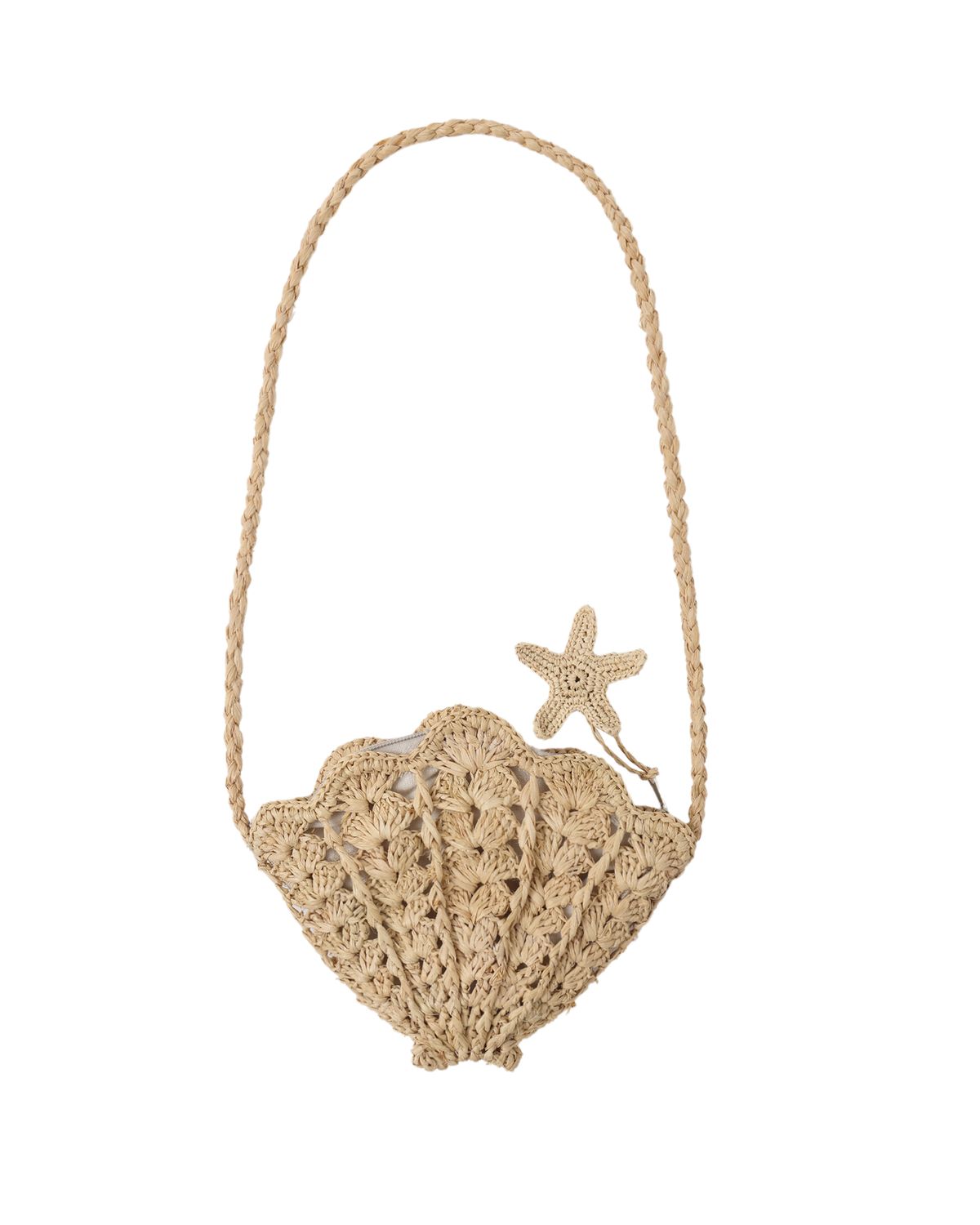 RYLEE &amp; CRU SHELL PURSE STRAW