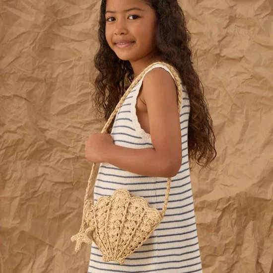 RYLEE &amp; CRU SHELL PURSE STRAW