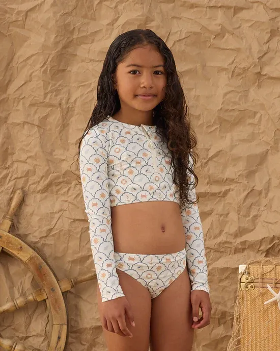 RYLEE &amp; CRU CROP RASHGUARD SET NAUTICAL