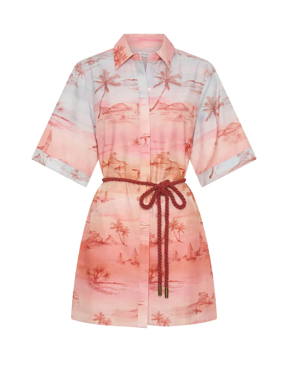 Kivari Sunset Shirt Mini Dress
