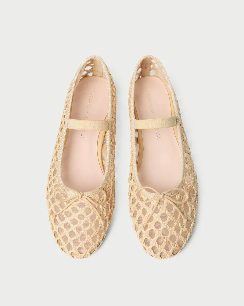 LOEFFLER RANDALL LEONIE SOFT BALLET FLAT Natural