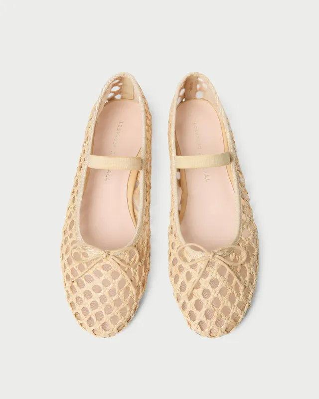 LOEFFLER RANDALL LEONIE SOFT BALLET FLAT Natural