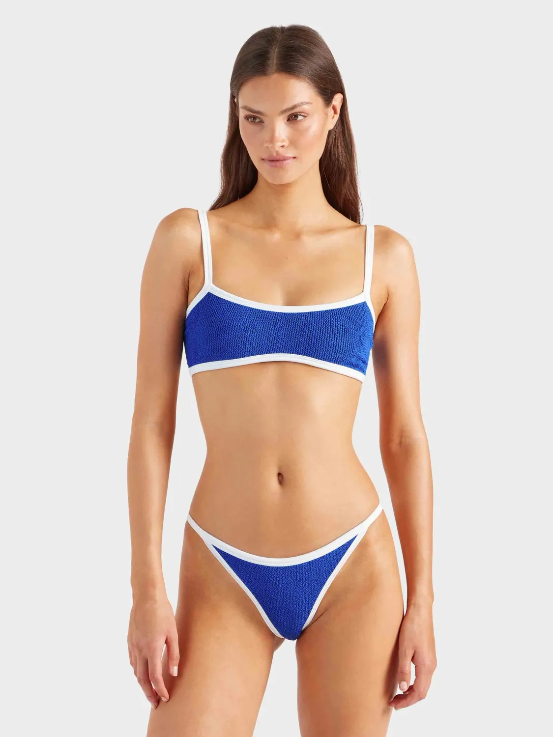HUNZA G TYLER BIKINI - ROYAL BLUE/WHITE