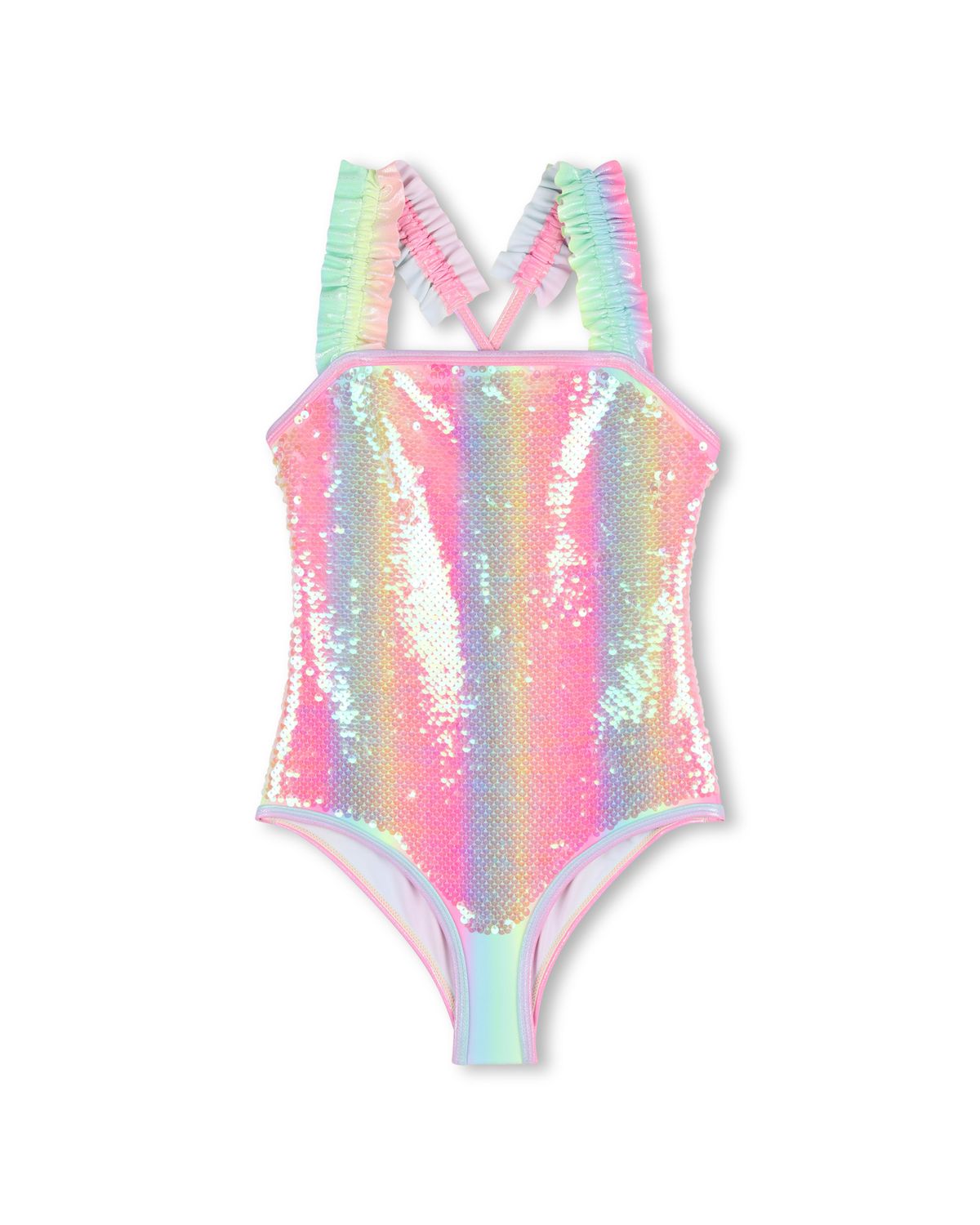 BILLIE BLUSH SEQUIN ONE PIECE SWIMSUIT
