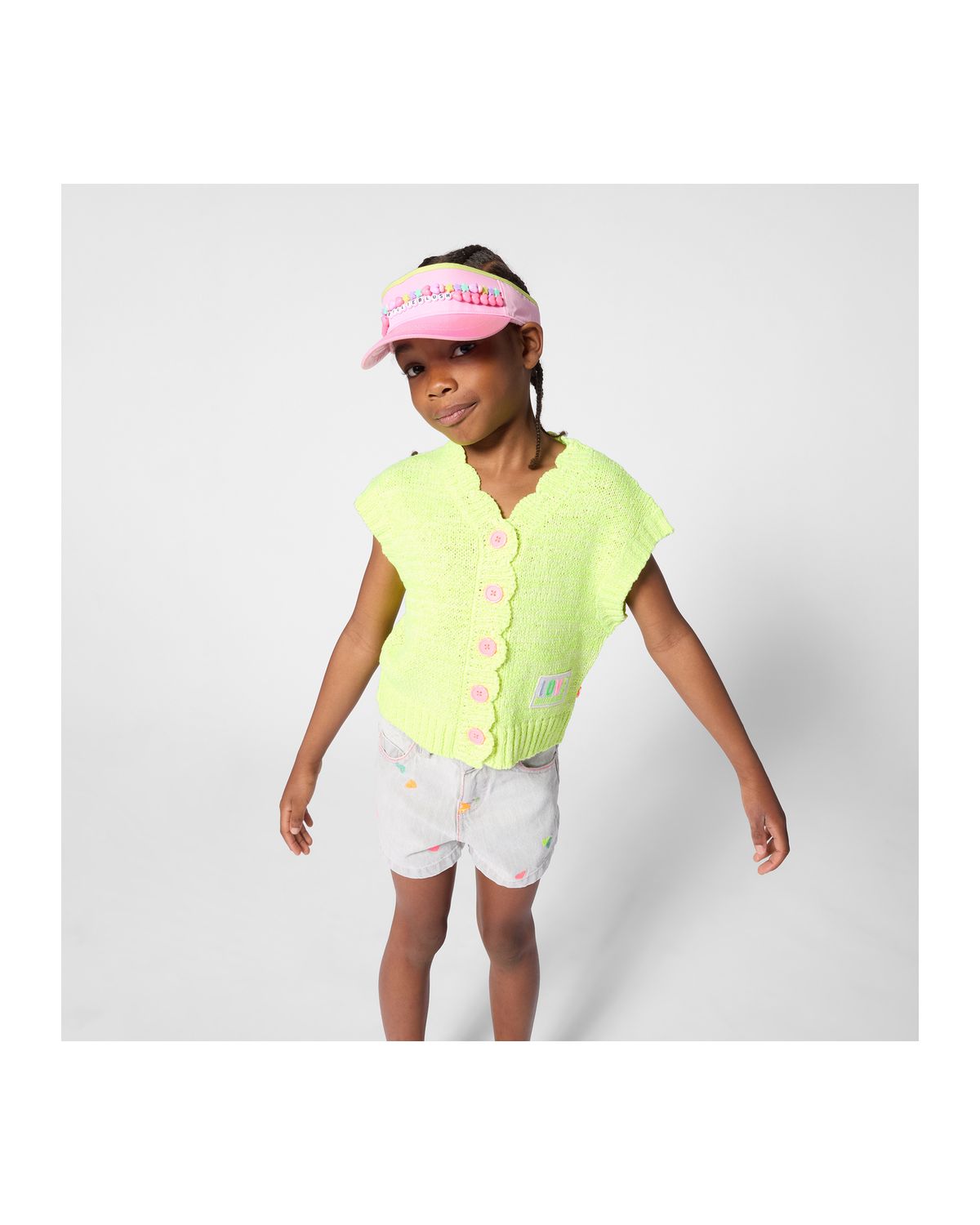 BILLIE BLUSH BEADED VISOR