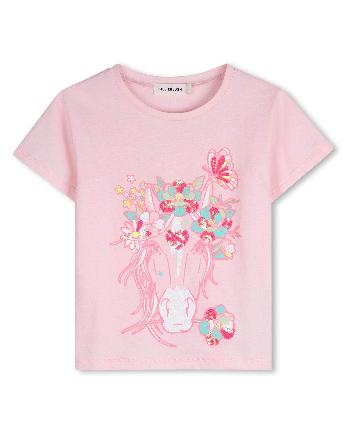 BILLIE BLUSH HORSE GRAPHIC SS TSHIRT