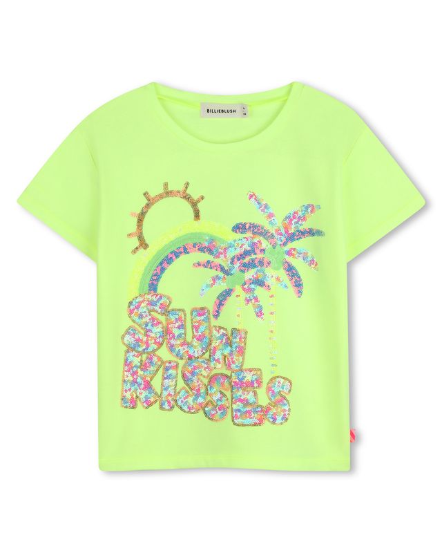 BILLIE BLUSH SEQUIN GRAPHIC SS TSHIRT